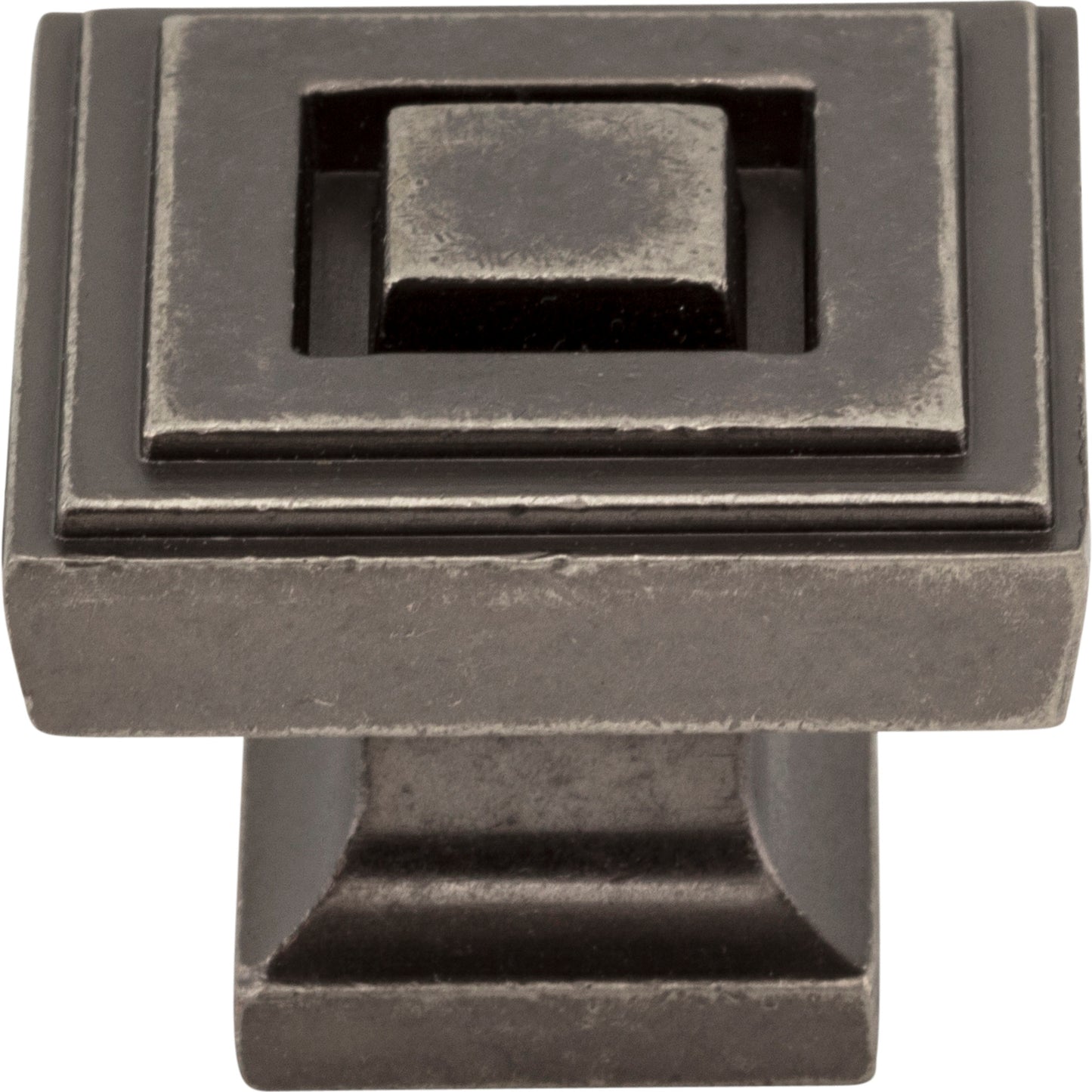 JEFFREY ALEXANDER 585L-DP Delmar 1-1/4" Length Square Knob - Distressed Pewter