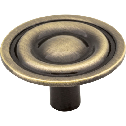 ELEMENTS 875AB Kingsport 1-5/16" Diameter Mushroom Knob - Brushed Antique Brass