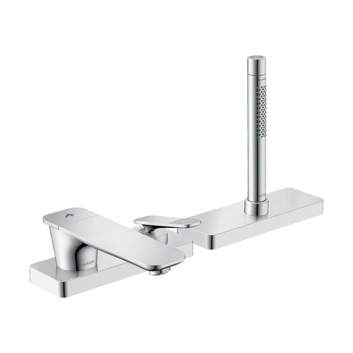 AXOR 49431001 Citterio C 3-Hole Roman Tub Set Trim with 1.75 GPM Handshower and Sbox- Cubic Cut - Chrome