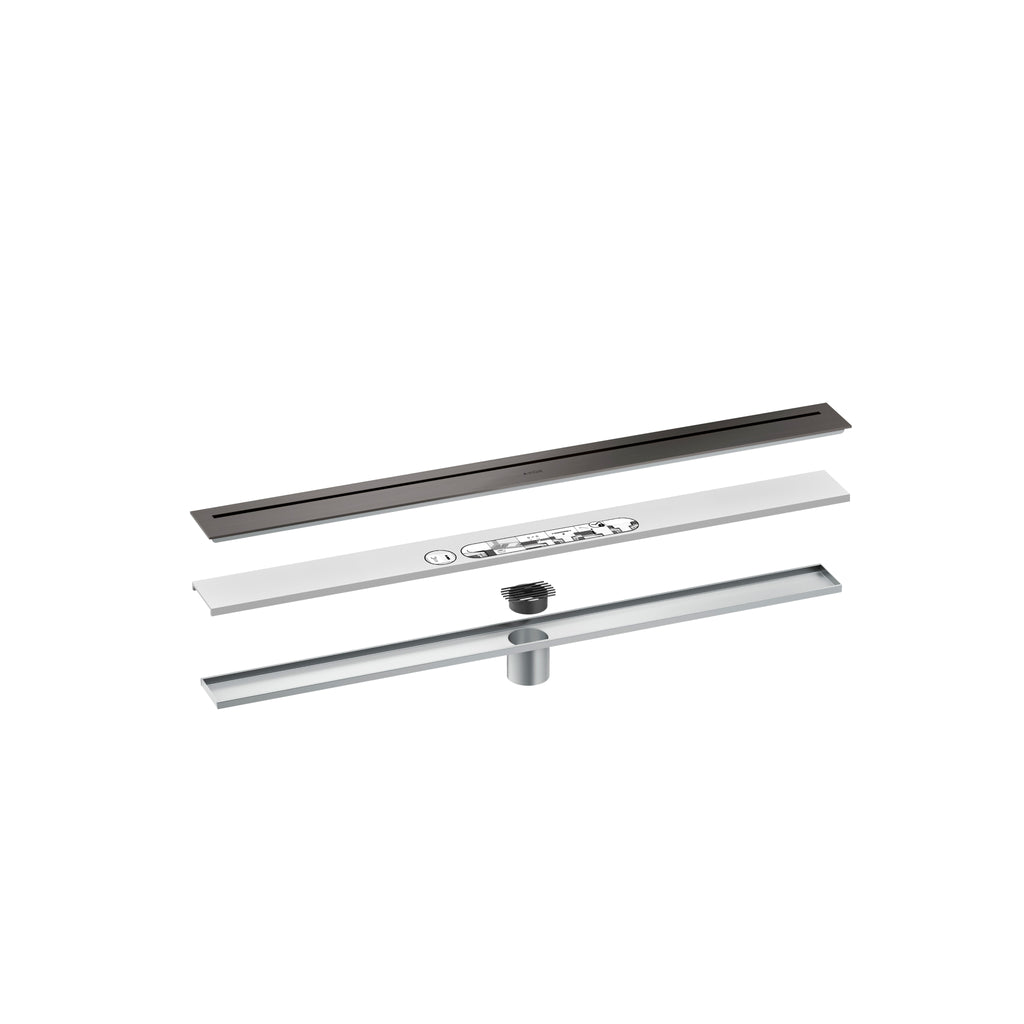 AXOR 42521341 Drains Floor Installation 31 1/2" - Brushed Black Chrome