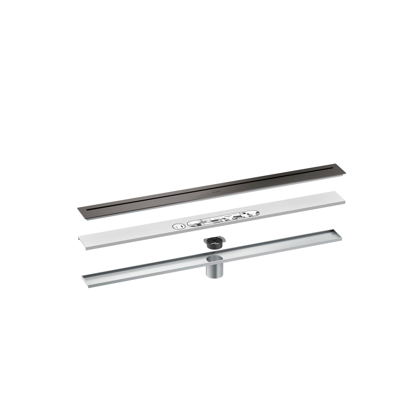 AXOR 42521341 Drains Floor Installation 31 1/2" - Brushed Black Chrome
