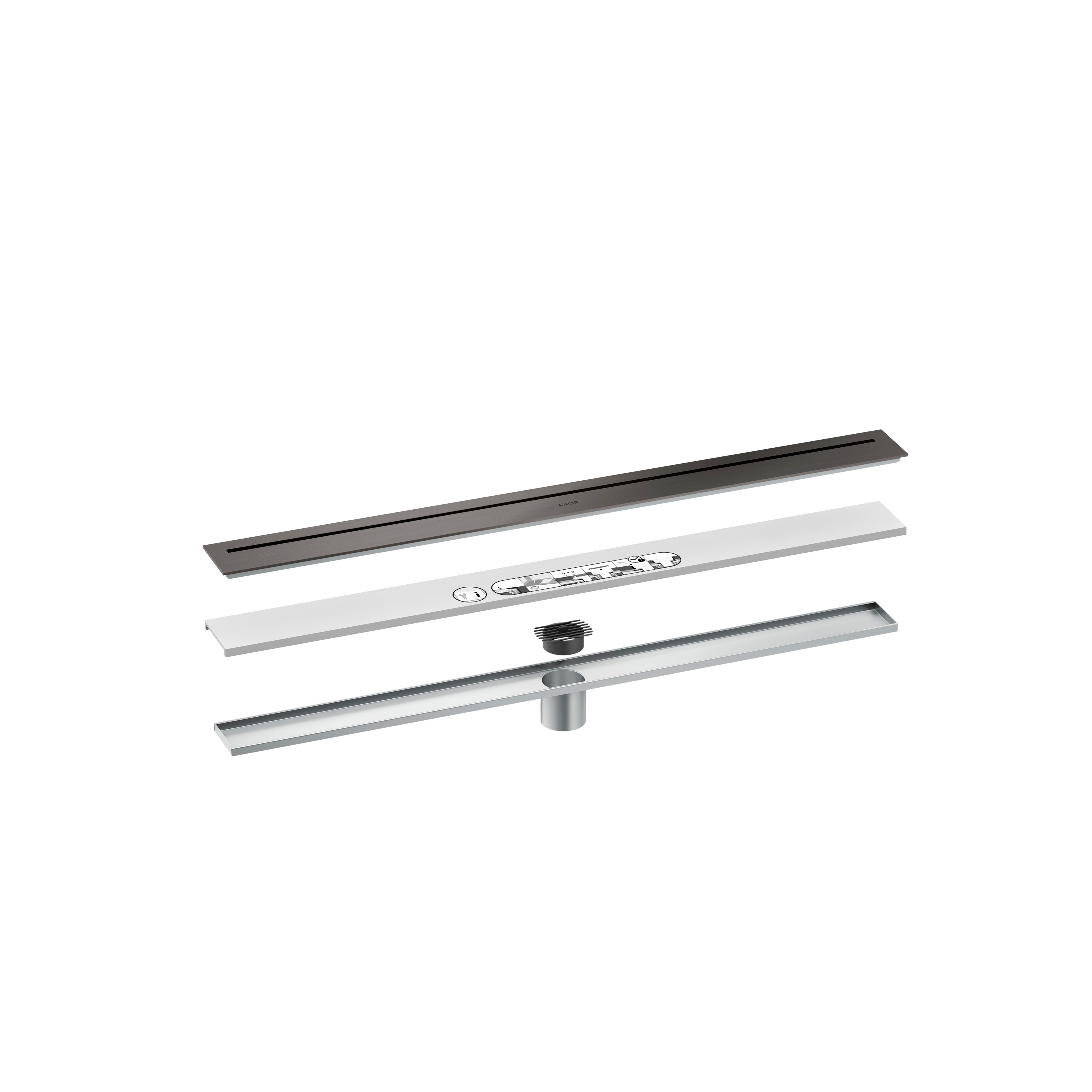 AXOR 42521341 Drains Floor Installation 31 1/2" - Brushed Black Chrome