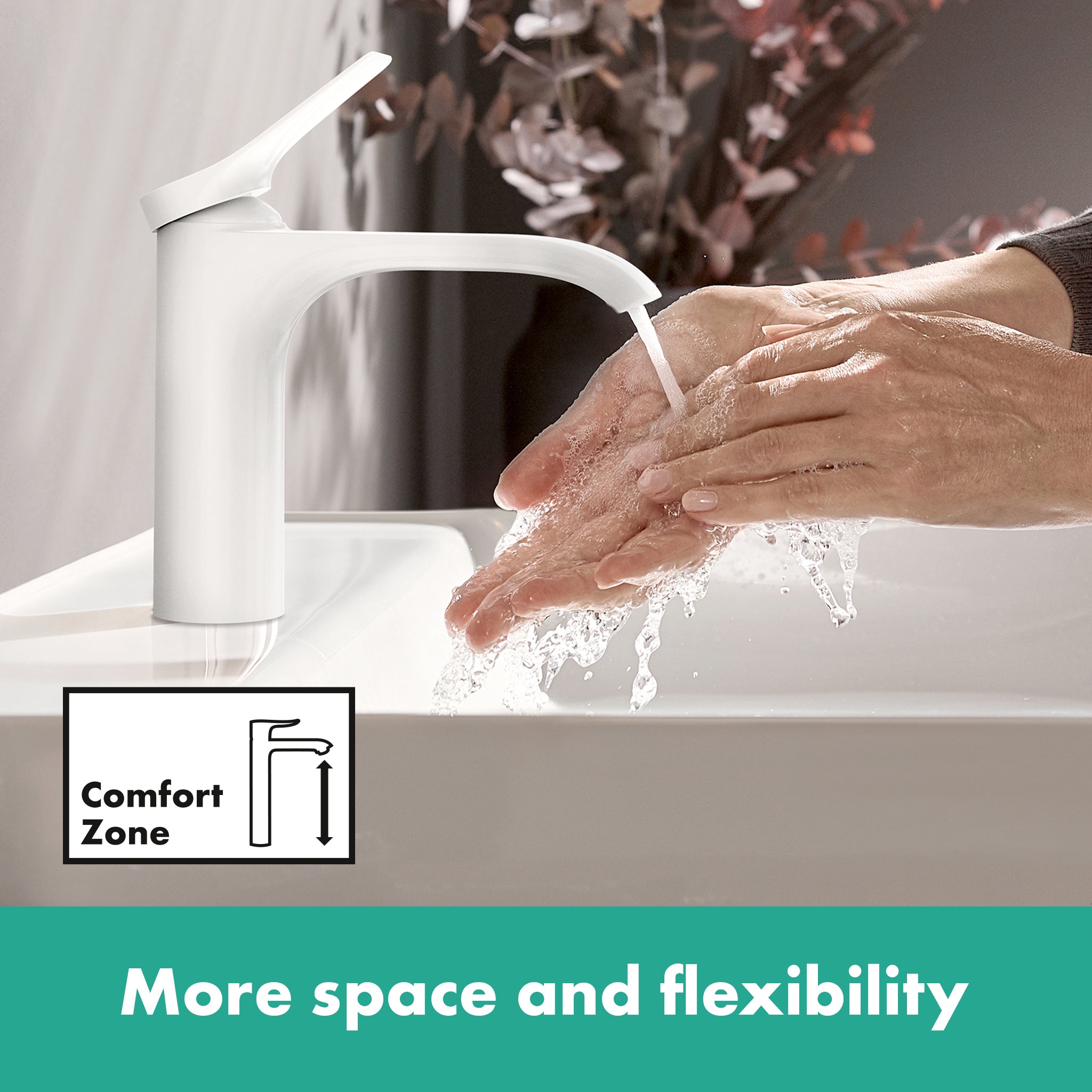 HANSGROHE 75030701 Vivenis Single-hole Faucet 210 with Swivel Spout and Pop-Up Drain, 1.2 GPM - Matte White