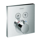 HANSGROHE 15763001 ShowerSelect Thermostatic Trim for 2 Functions, Square - Chrome