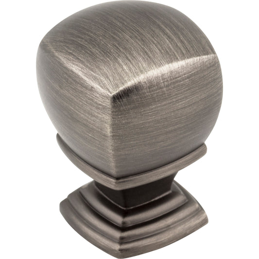 JEFFREY ALEXANDER 188L-BNBDL Katharine 1" Length Square Knob , Brushed Pewter