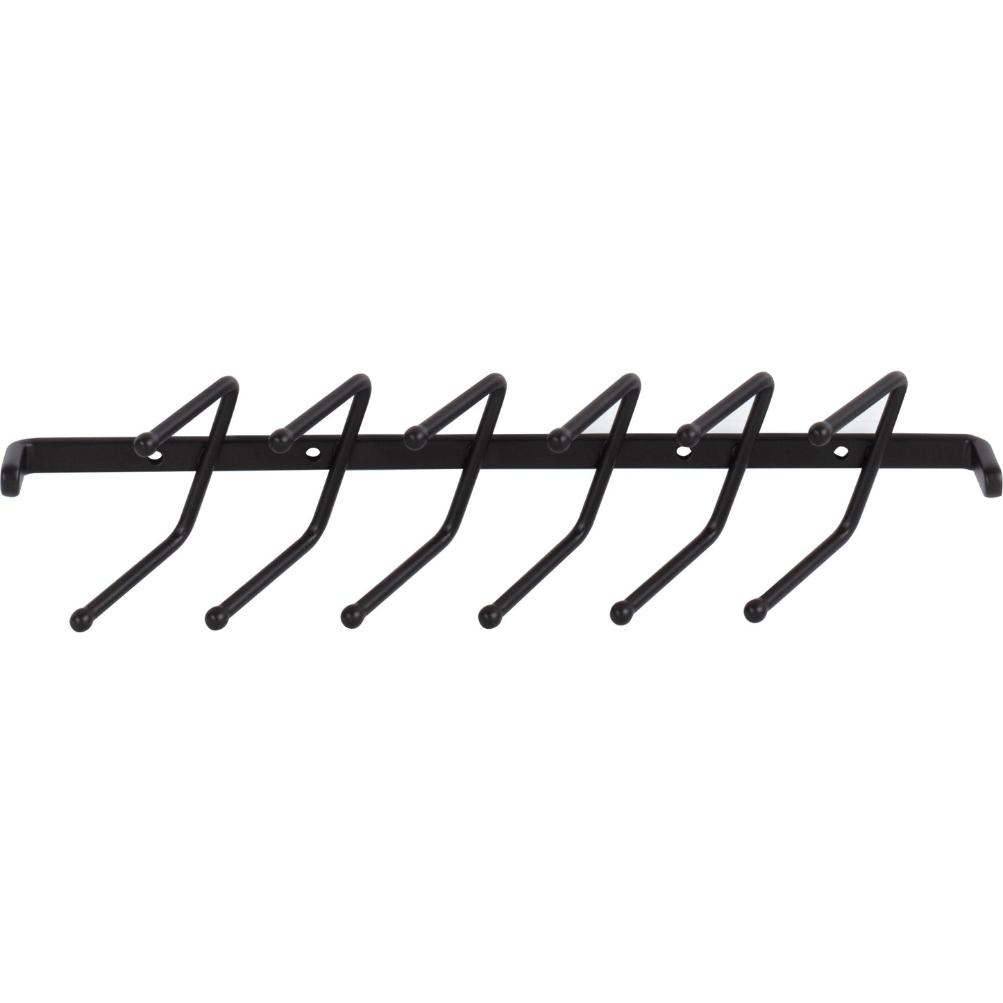 HARDWARE RESOURCES 296T-MB Matte Black Screw-Mount Tie Rack - Matte Black