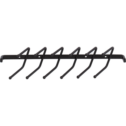 HARDWARE RESOURCES 296T-MB Matte Black Screw-Mount Tie Rack - Matte Black