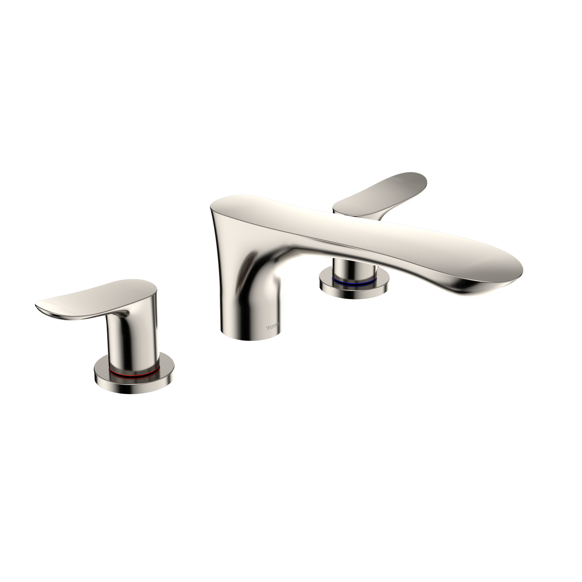 TOTO TBG01201U#PN Go Two-Handle Deck-Mount Roman Tub Filler Trim - Polished Nickel