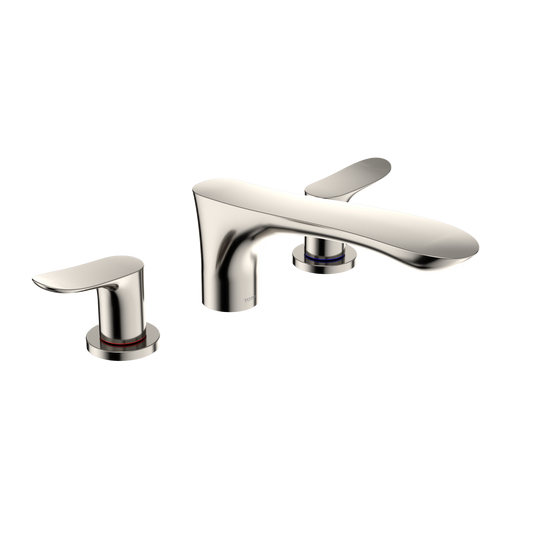 TOTO TBG01201U#PN Go Two-Handle Deck-Mount Roman Tub Filler Trim - Polished Nickel