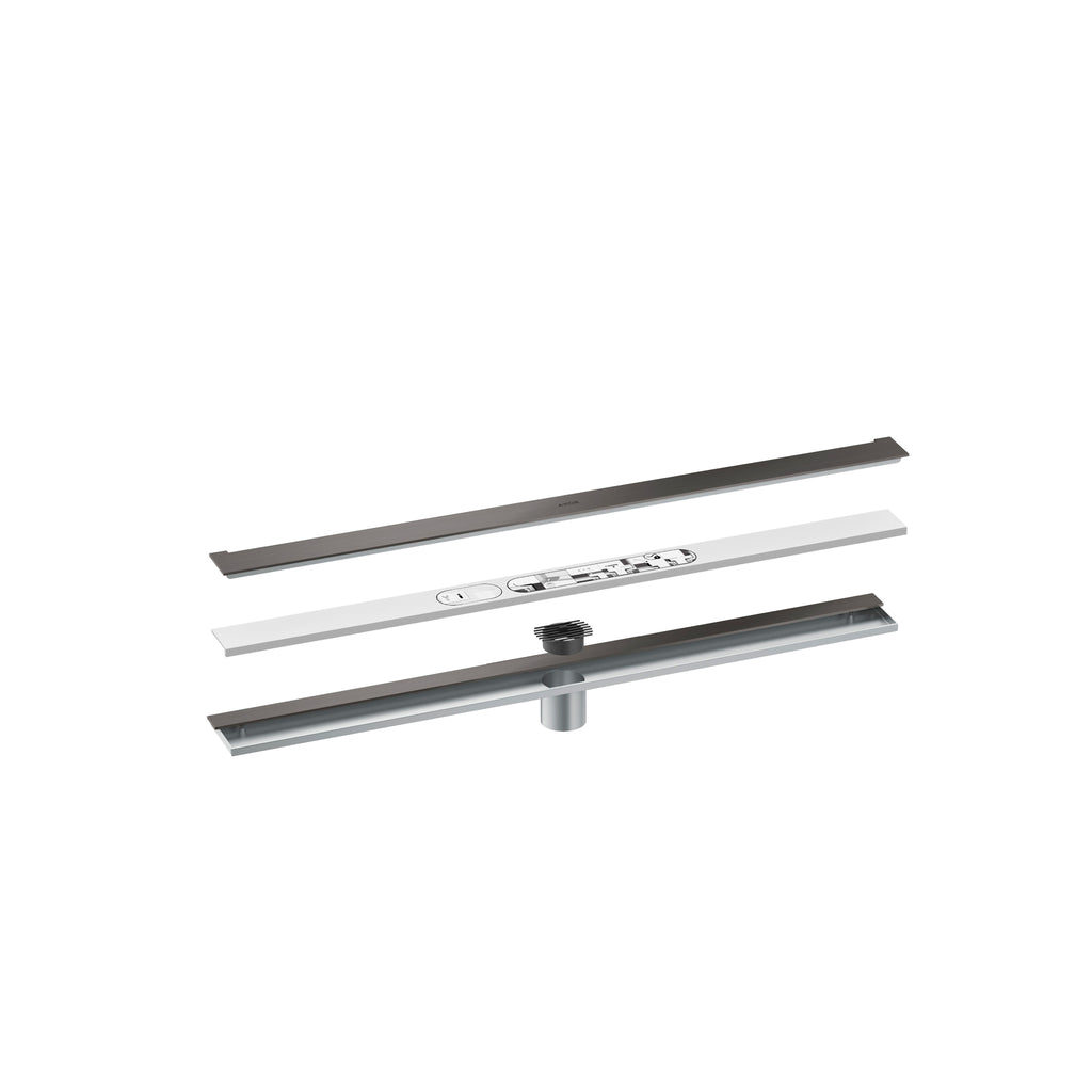 AXOR 42526341 Drains Wall Installation 31 1/2" - Brushed Black Chrome