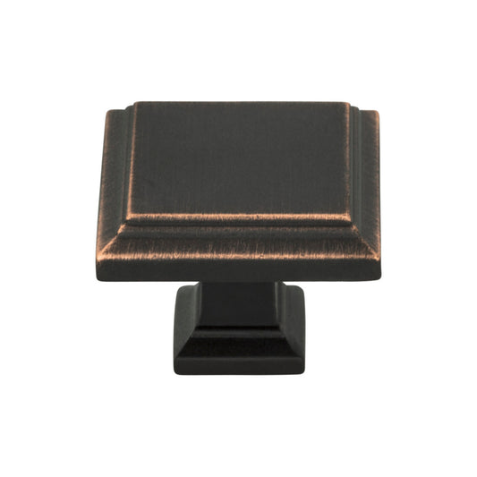 ATLAS 289-VB Sutton Place 1 1/4" Length Square Knob - Venetian Bronze