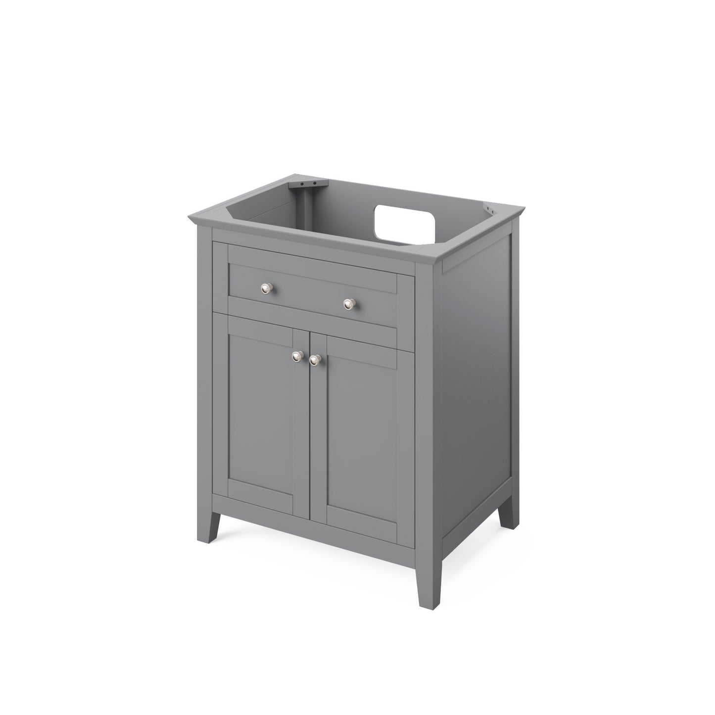 JEFFREY ALEXANDER VKITCHA30GRBGR 30" Grey Chatham Vanity, Black Granite Vanity Top, undermount rectangle bowl - Grey