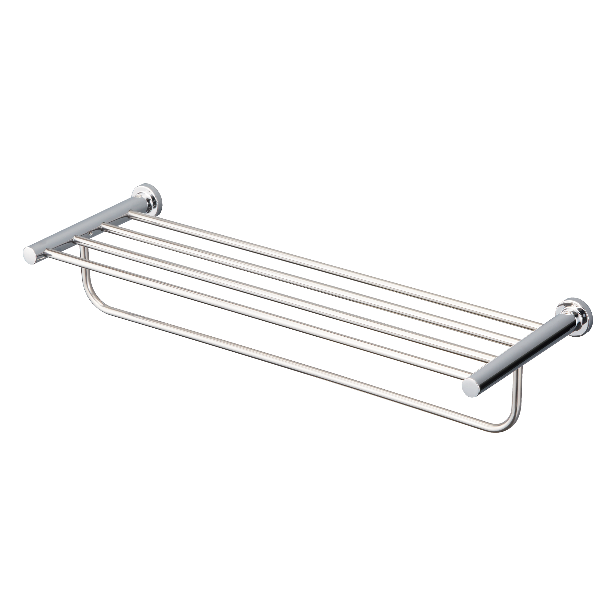 TOTO YTS406BU#CP L Series Round Towel Shelf With Hanging Bar - Polished Chrome