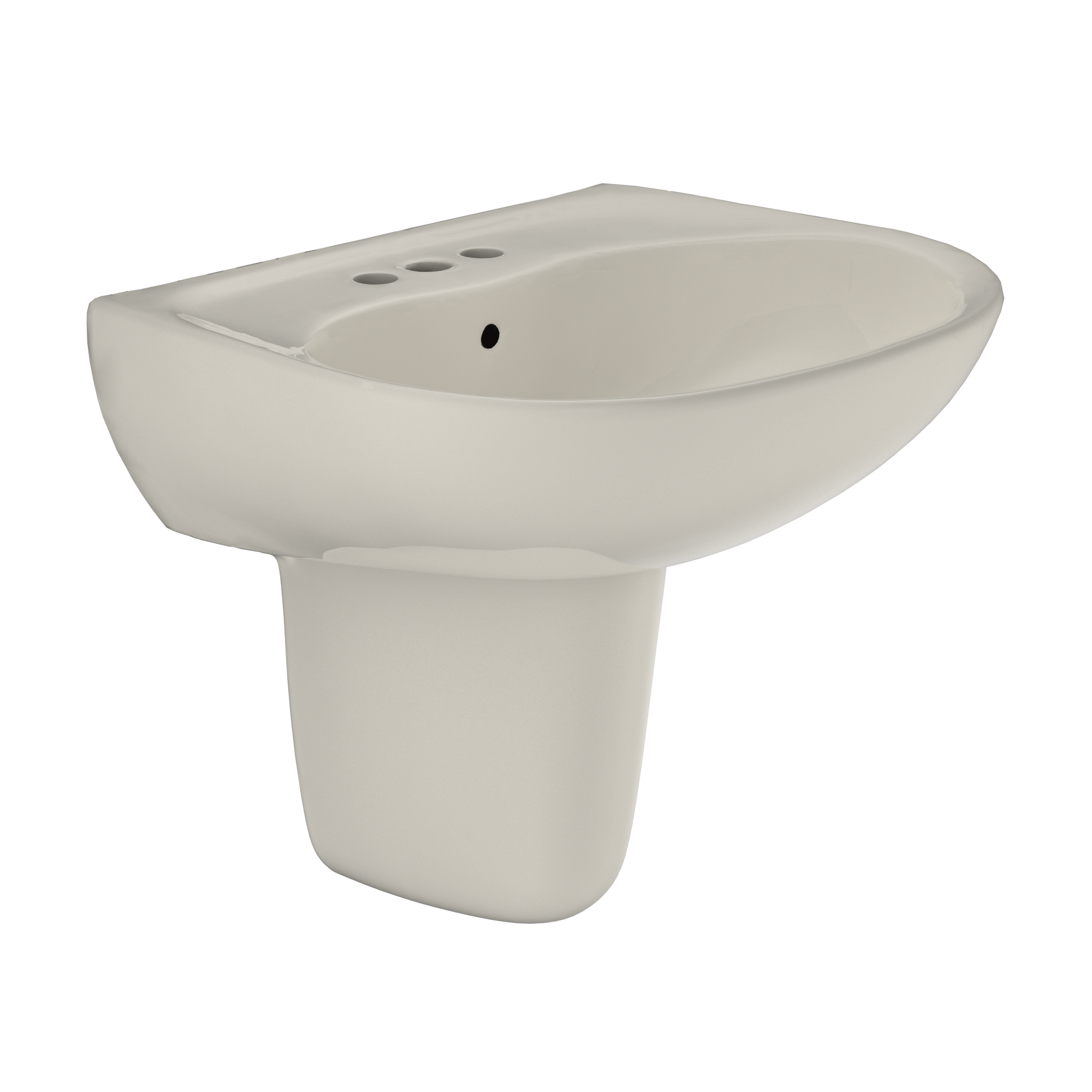 TOTO LHT241.4G#12 Supreme Oval Wall-Mount Bathroom Sink With Cefiontect And Shroud For 4 Inch Center Faucets - Sedona Beige