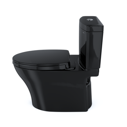 TOTO MS446124CEMFN#51 Aquia Iv Two-Piece Elongated Dual Flush 1.28 And 0.9 Gpf Universal Height Toilet - Ebony