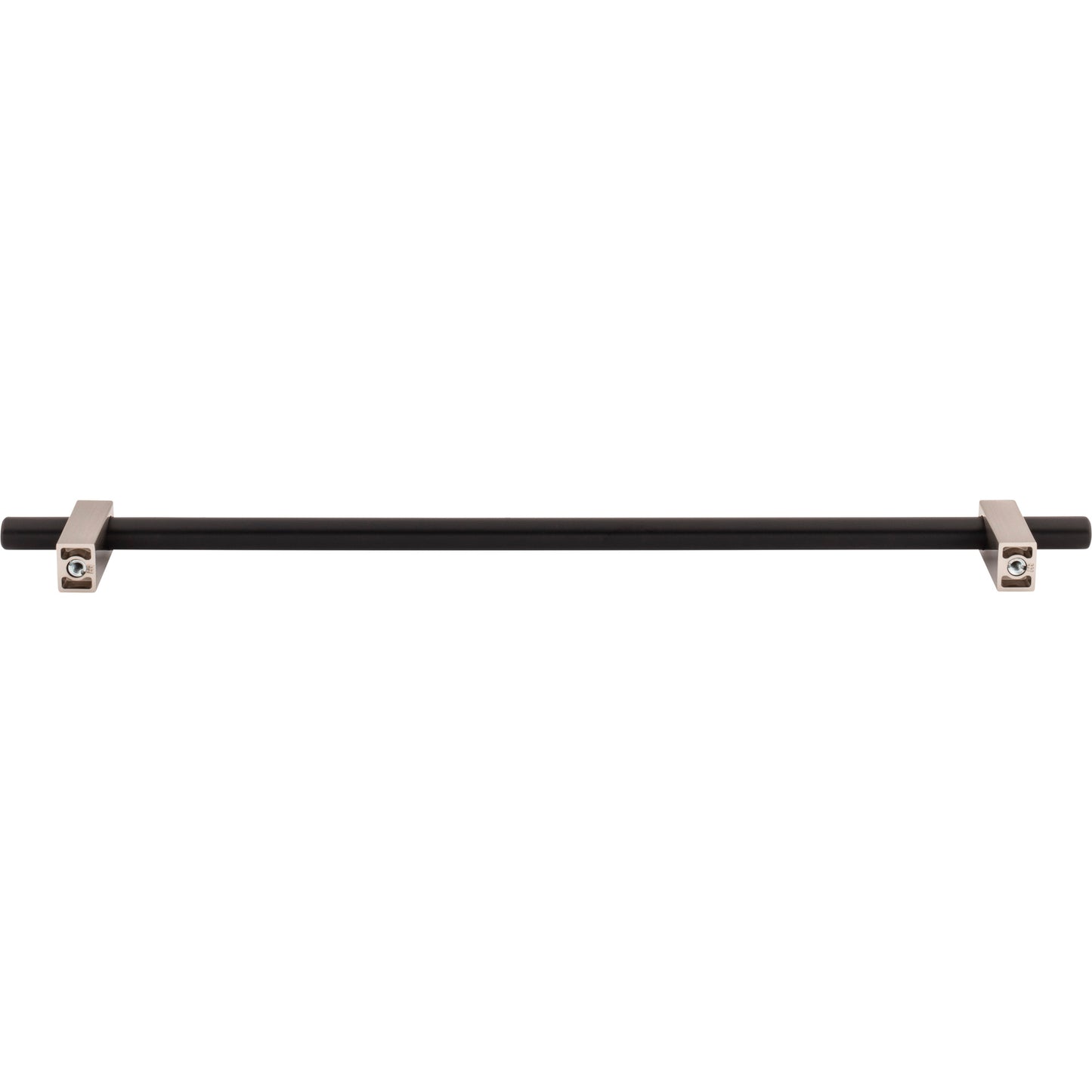 JEFFREY ALEXANDER 478-305MBSN Larkin 2 305 mm Center-to-Center Bar Pull - Matte Black w/Satin Nickel