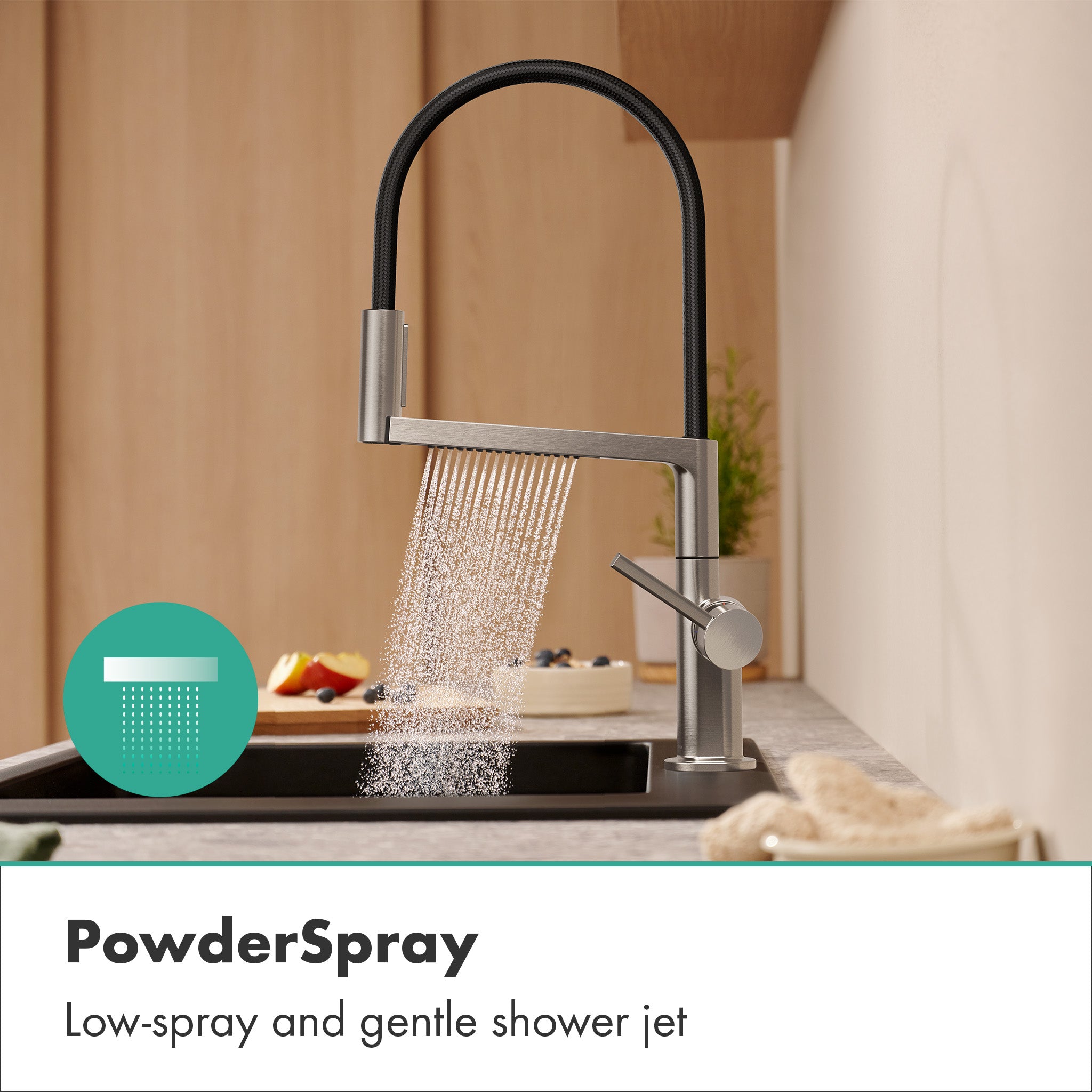 HANSGROHE 72861801 Talis N Semi-Pro PowderSpray Kitchen Faucet 1.75 GPM - Stainless Steel Optic