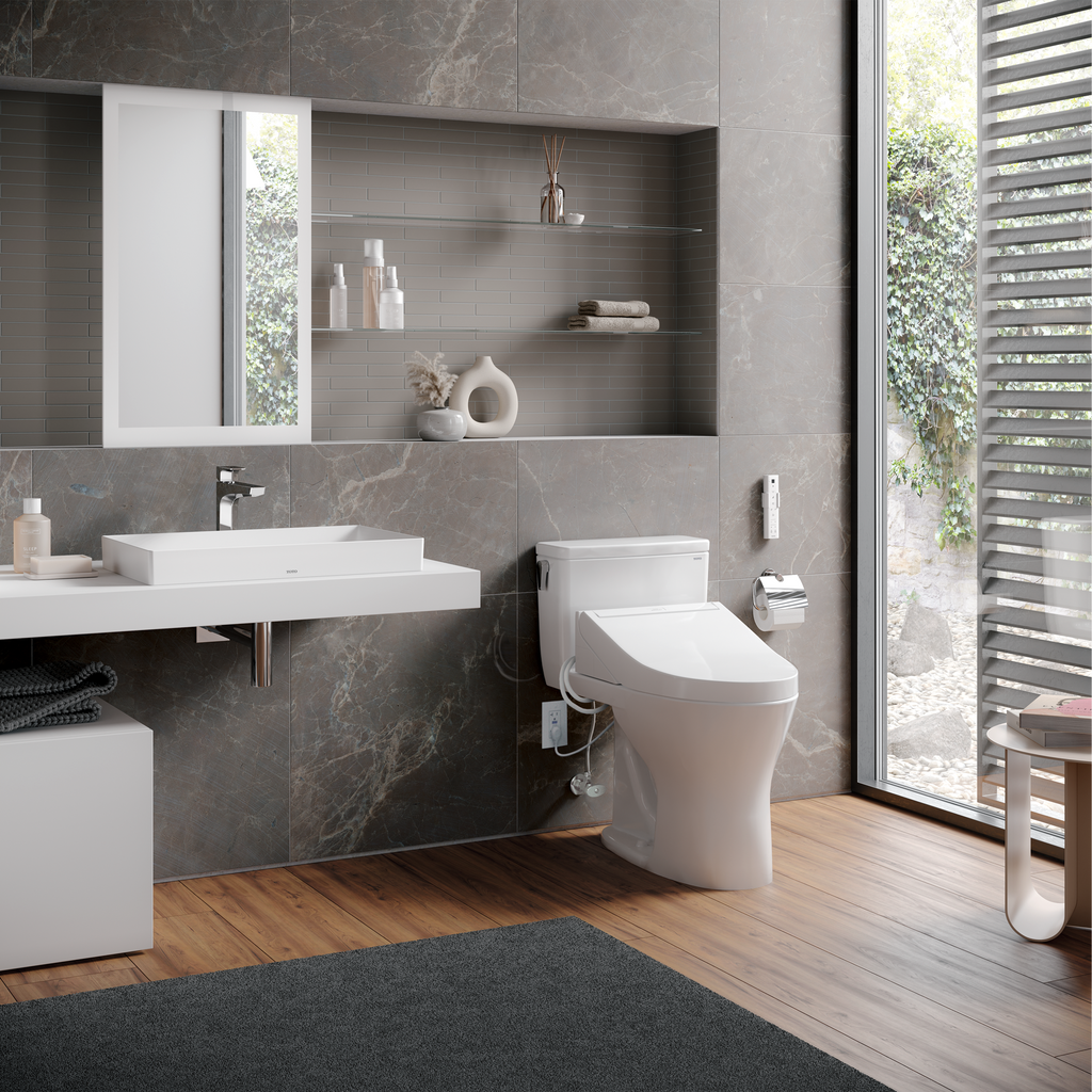 TOTO SW3083#01 Washlet C5 Electronic Bidet Toilet Seat With Premist And Ewater+ Wand Cleaning - Cotton White