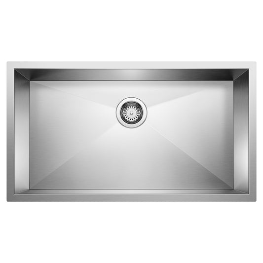 BLANCO 512747 Precision Precision R0 32" Super Single Bowl Undermount Stainless Steel Kitchen Sink in Satin Polish