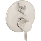 HANSGROHE 04447820 Ecostat Pressure Balance Trim S with Diverter - Brushed Nickel