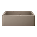 BLANCO 402329 Ikon Ikon SILGRANIT 33" Double Bowl Apron-Front Farmhouse Sink with Low Divide - Truffle in Truffle