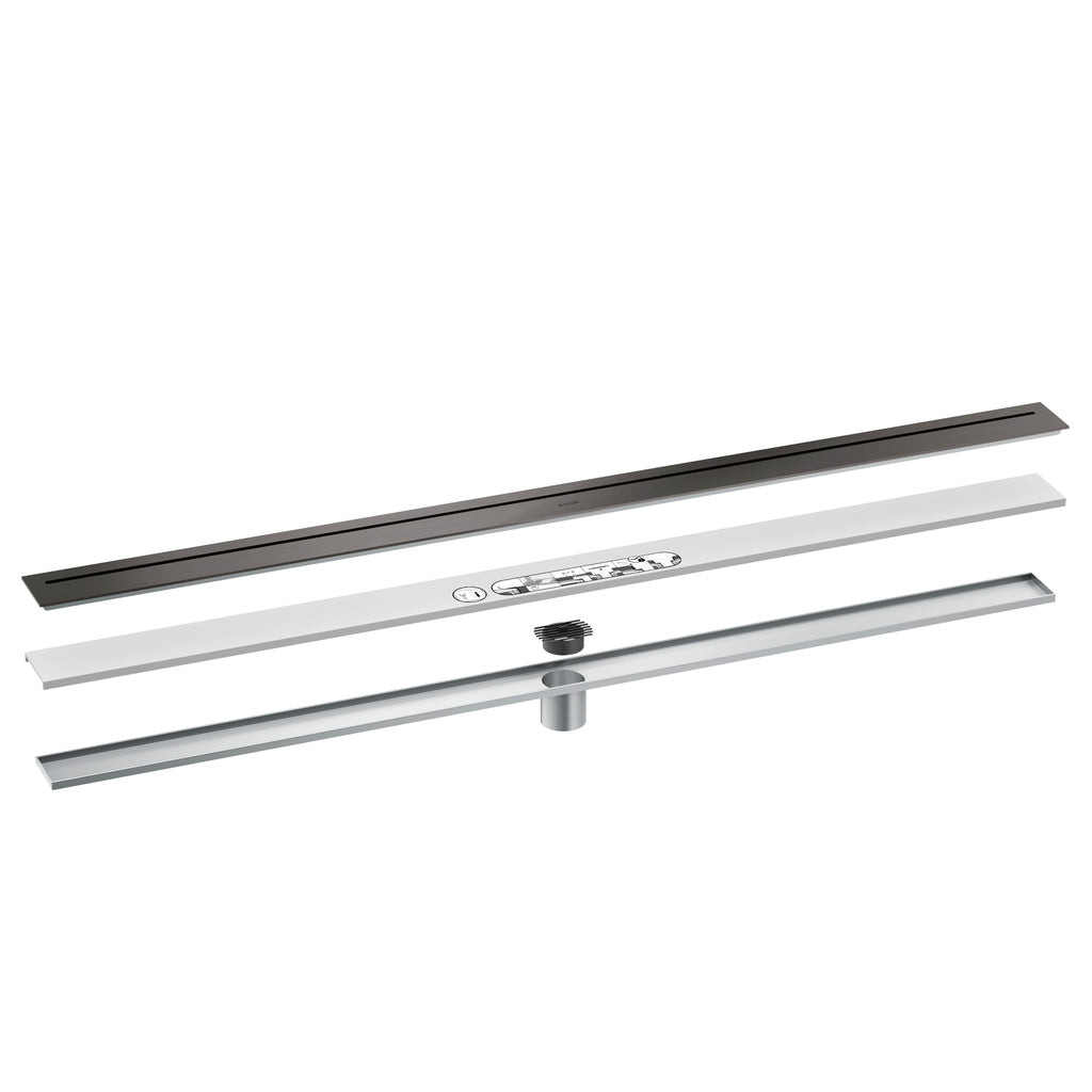 AXOR 42524341 Drains Floor Installation 47 1/4" - Brushed Black Chrome
