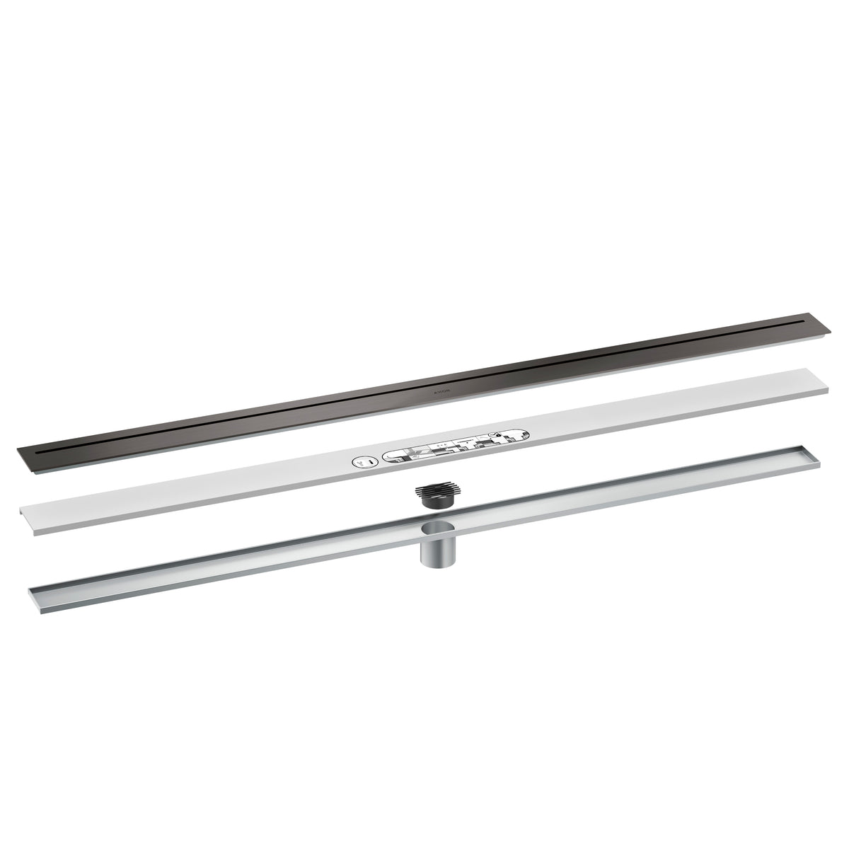 AXOR 42524341 Drains Floor Installation 47 1/4" - Brushed Black Chrome
