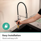 HANSGROHE 72861831 Talis N Semi-Pro PowderSpray Kitchen Faucet 1.75 GPM - Polished Nickel