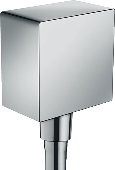 HANSGROHE 26455001 FixFit Wall Outlet Square with Check Valves - Chrome