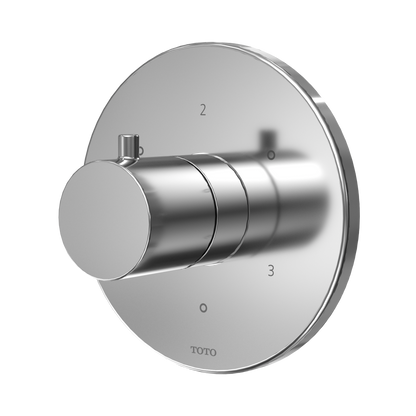 TOTO TBV01102U#CP Round Three-Way Diverter Trim With Off - Polished Chrome