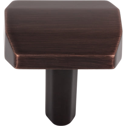 ELEMENTS 641DBAC William 1-1/4" Length Square Knob - Brushed Oil Rubbed Bronze