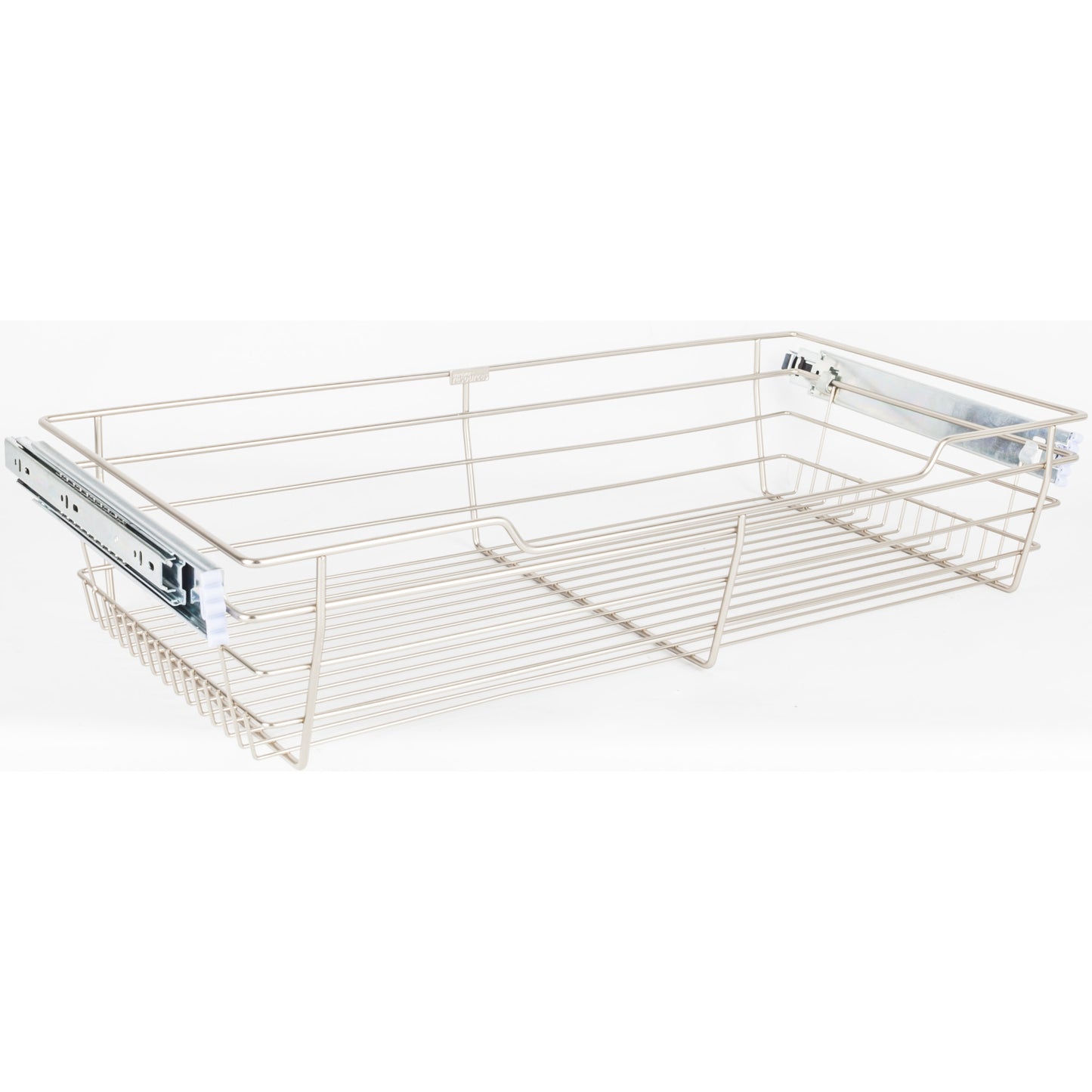 HARDWARE RESOURCES POB1-14236SN Satin Nickel Closet Pullout Basket with Slides 14"D x 23"W x 6"H - Satin Nickel