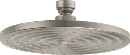 HANSGROHE 27476821 Raindance S Showerhead 180 1-Jet, 2.5 GPM - Brushed Nickel