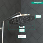 HANSGROHE 26217001 Croma Showerhead 280 1-Jet, 1.75 GPM - Chrome
