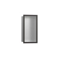 HANSGROHE 56094340 XtraStoris Individual Wall Niche Brushed Stainless Steel with Design Frame 12"x 6"x 4" - Brushed Black Chrome