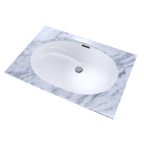 TOTO LT546G#01 Oval 19-11/16" X 13-3/4" Undermount Bathroom Sink With Cefiontect - Cotton White