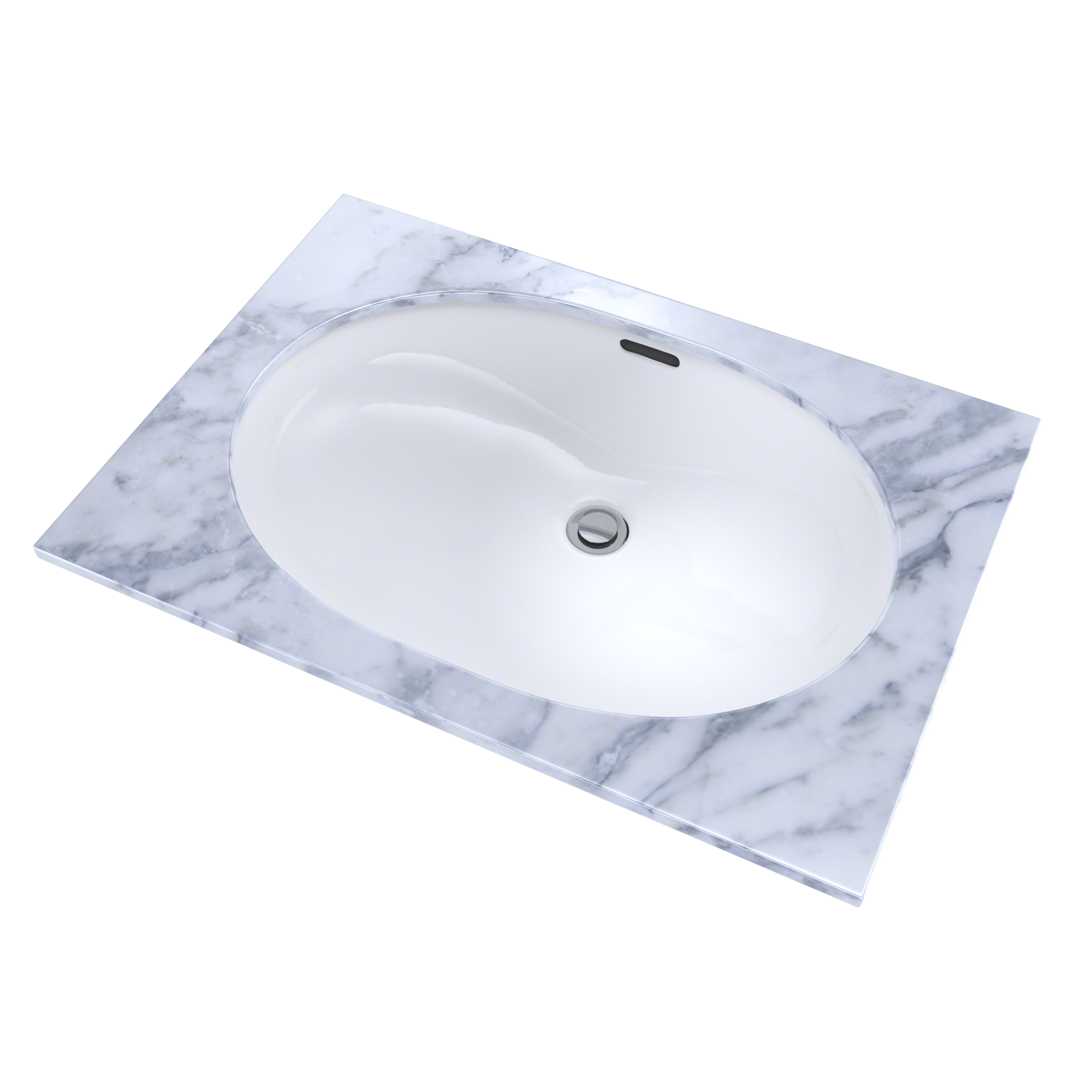 TOTO LT546G#01 Oval 19-11/16" X 13-3/4" Undermount Bathroom Sink With Cefiontect - Cotton White