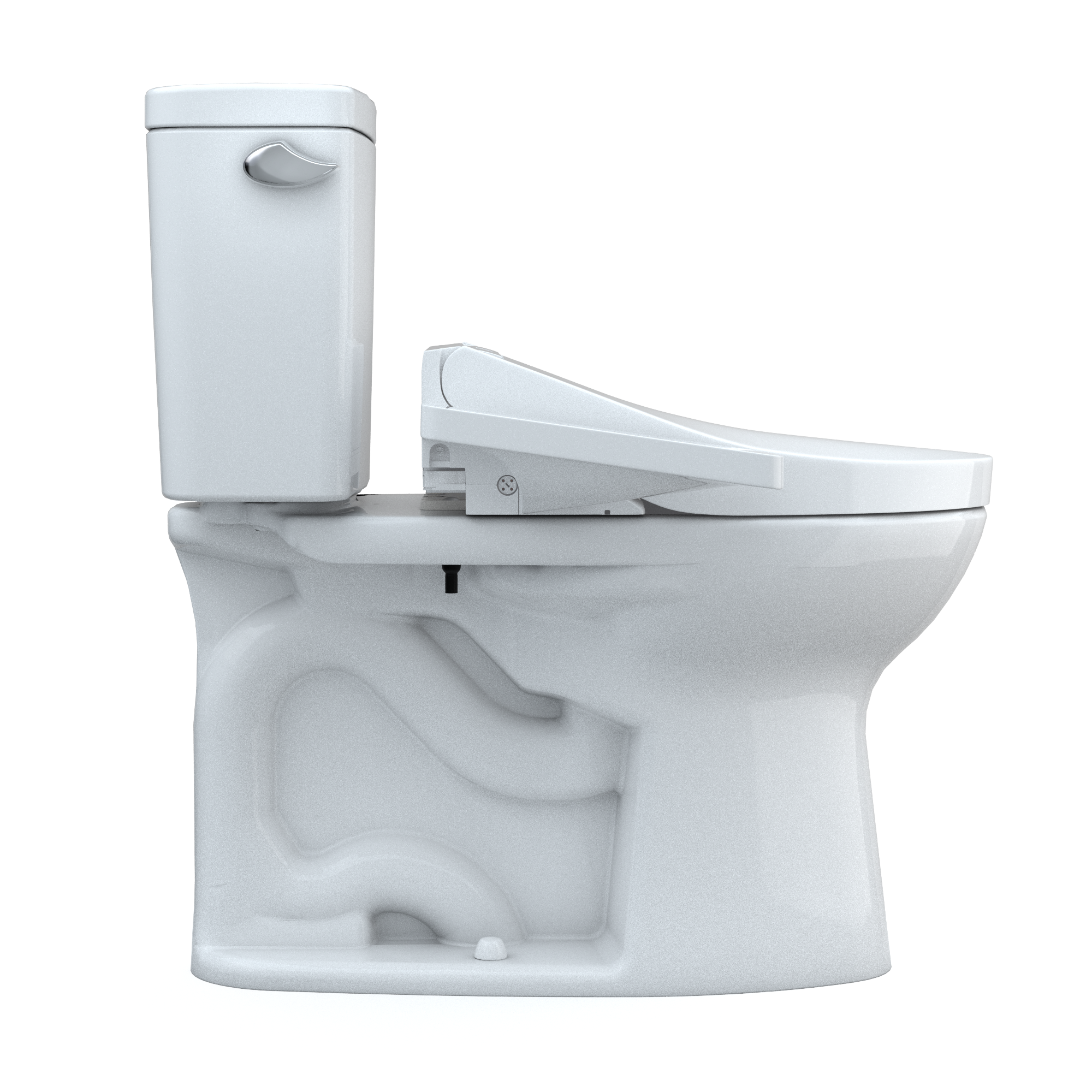 TOTO MW7763074CSFG.10#01 Drake Washlet+ Two-Piece Elongated 1.6 Gpf Universal Height Tornado Flush Toilet With C2 Bidet Seat - Cotton White