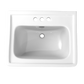 TOTO LPT532.4N#01 Promenade 24" x 19-1/4" Rectangular Pedestal Bathroom Sink for 4 inch Center Faucets , Cotton White