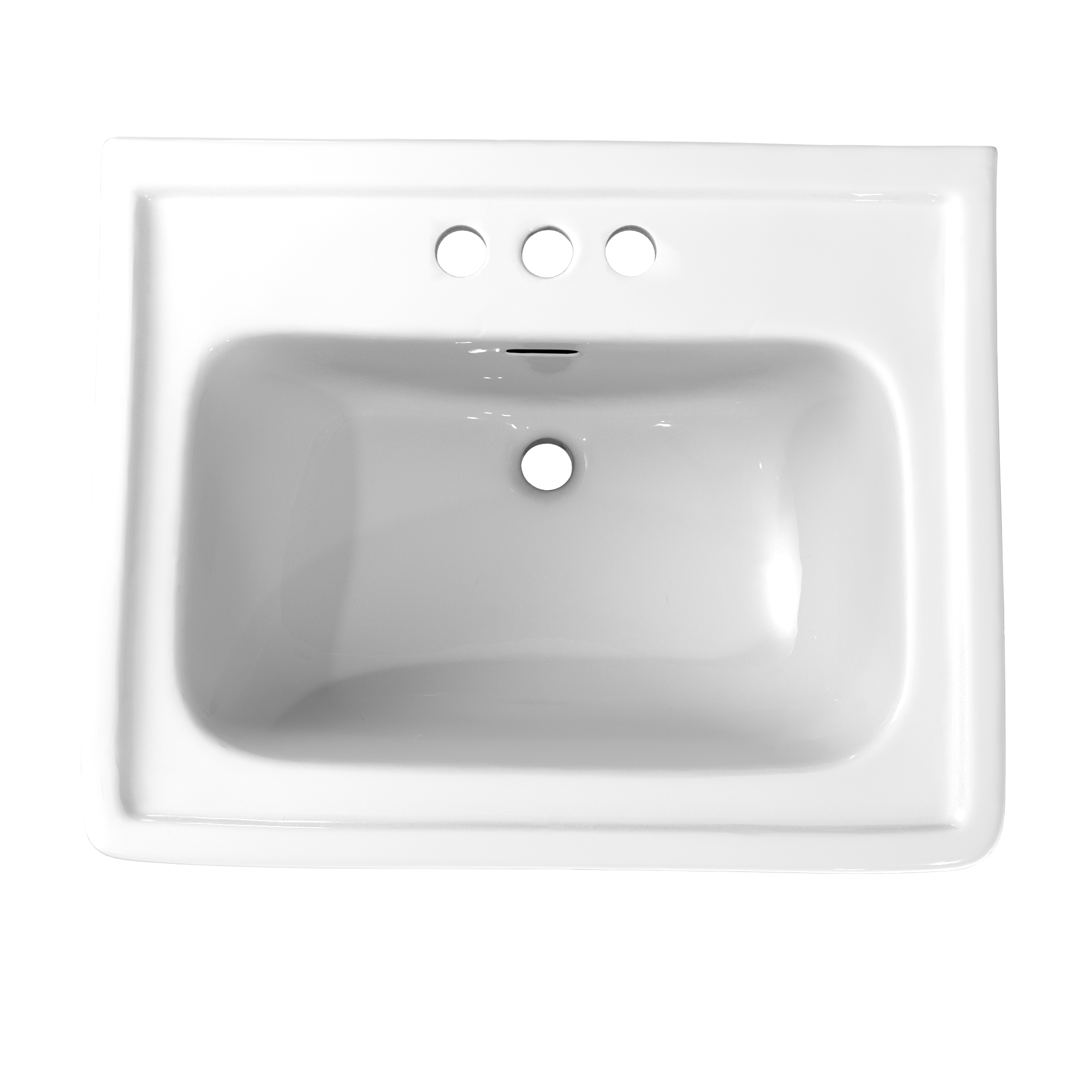 TOTO LPT532.4N#01 Promenade 24" X 19-1/4" Rectangular Pedestal Bathroom Sink For 4 Inch Center Faucets - Cotton White