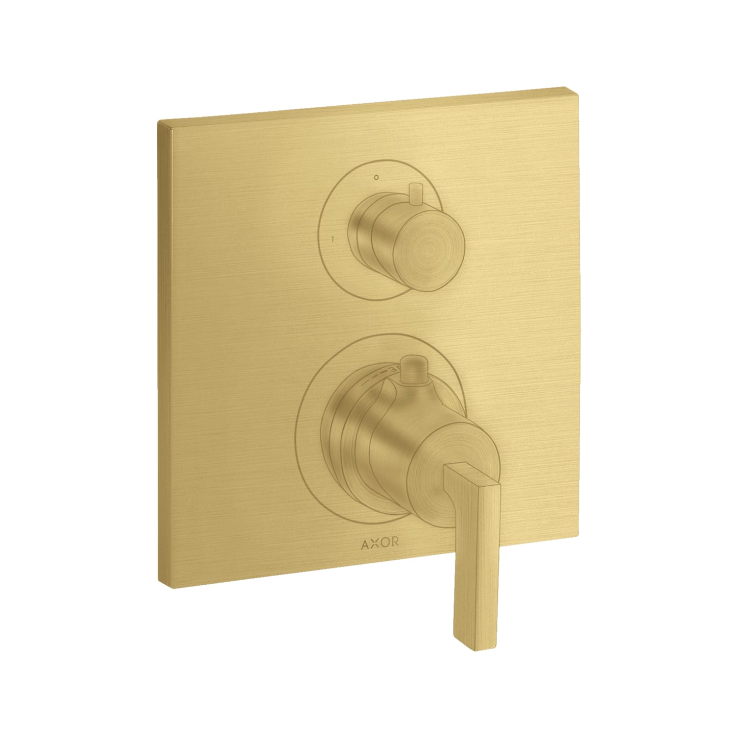 AXOR 39720251 Citterio Thermostatic Trim with Volume Control and Diverter - Brushed Gold Optic