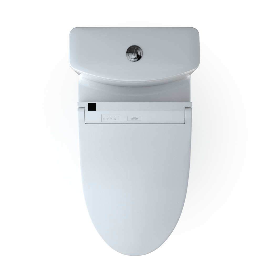 TOTO MW6463084CEMFGN#01 Washlet+ Aquia Iv One-Piece Elongated Dual Flush 1.28 And 0.9 Gpf Toilet And Washlet C5 Bidet Seat - Cotton White