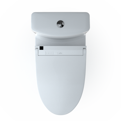 TOTO MW6463084CEMFGN#01 Washlet+ Aquia Iv One-Piece Elongated Dual Flush 1.28 And 0.9 Gpf Toilet And Washlet C5 Bidet Seat - Cotton White