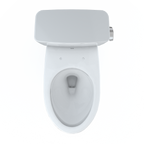 TOTO CST776CEFRG#01 Drake Two-Piece Elongated 1.28 Gpf Universal Height Tornado Flush Toilet With Cefiontect And Right-Hand Trip Lever - Cotton White