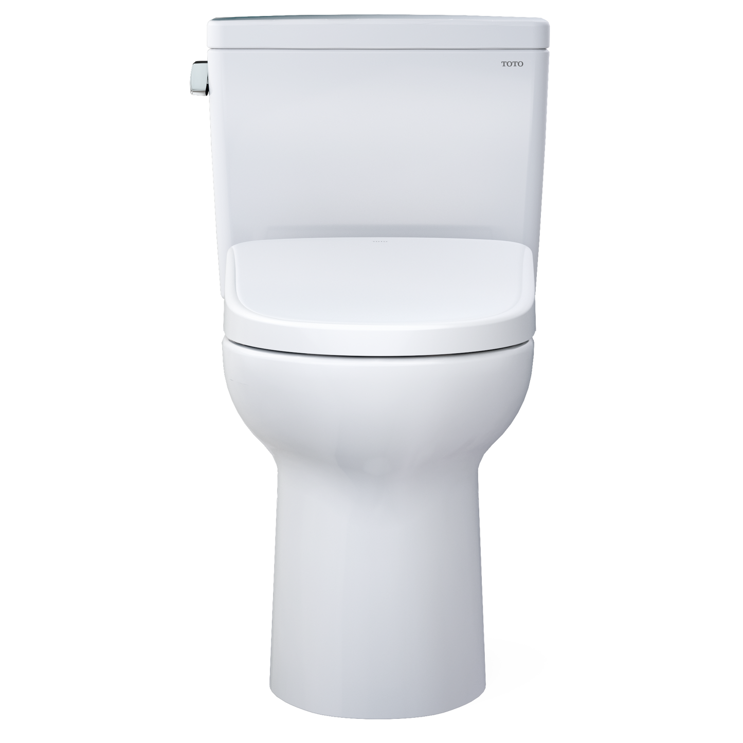 TOTO MW7764726CEFGA#01 Drake Washlet+ Two-Piece Elongated 1.28 Gpf Universal Height Tornado Flush Toilet With Auto Flush S7 Contemporary Bidet Seat - Cotton White