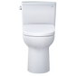 TOTO MW7764736CEGA#01 Drake WASHLET+ Two-Piece Elongated 1.28 GPF TORNADO FLUSH Toilet and S7A Contemporary Bidet Seat with Auto Flush , Cotton White