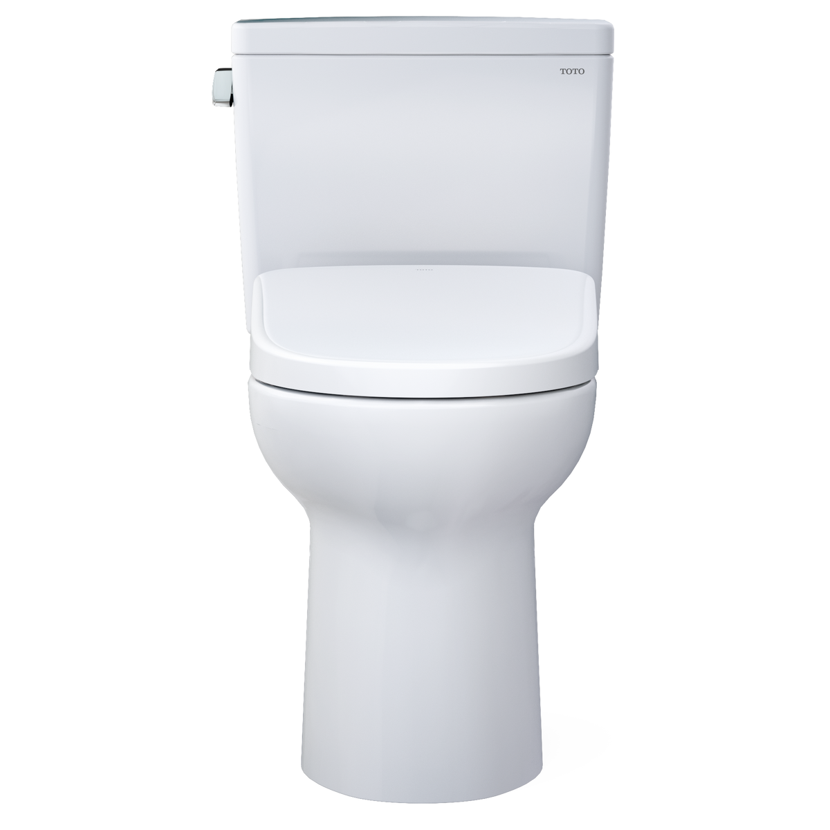 TOTO MW7764726CEGA#01 Drake Washlet+ Two-Piece Elongated 1.28 Gpf Tornado Flush Toilet And S7 Contemporary Bidet Seat With Auto Flush - Cotton White