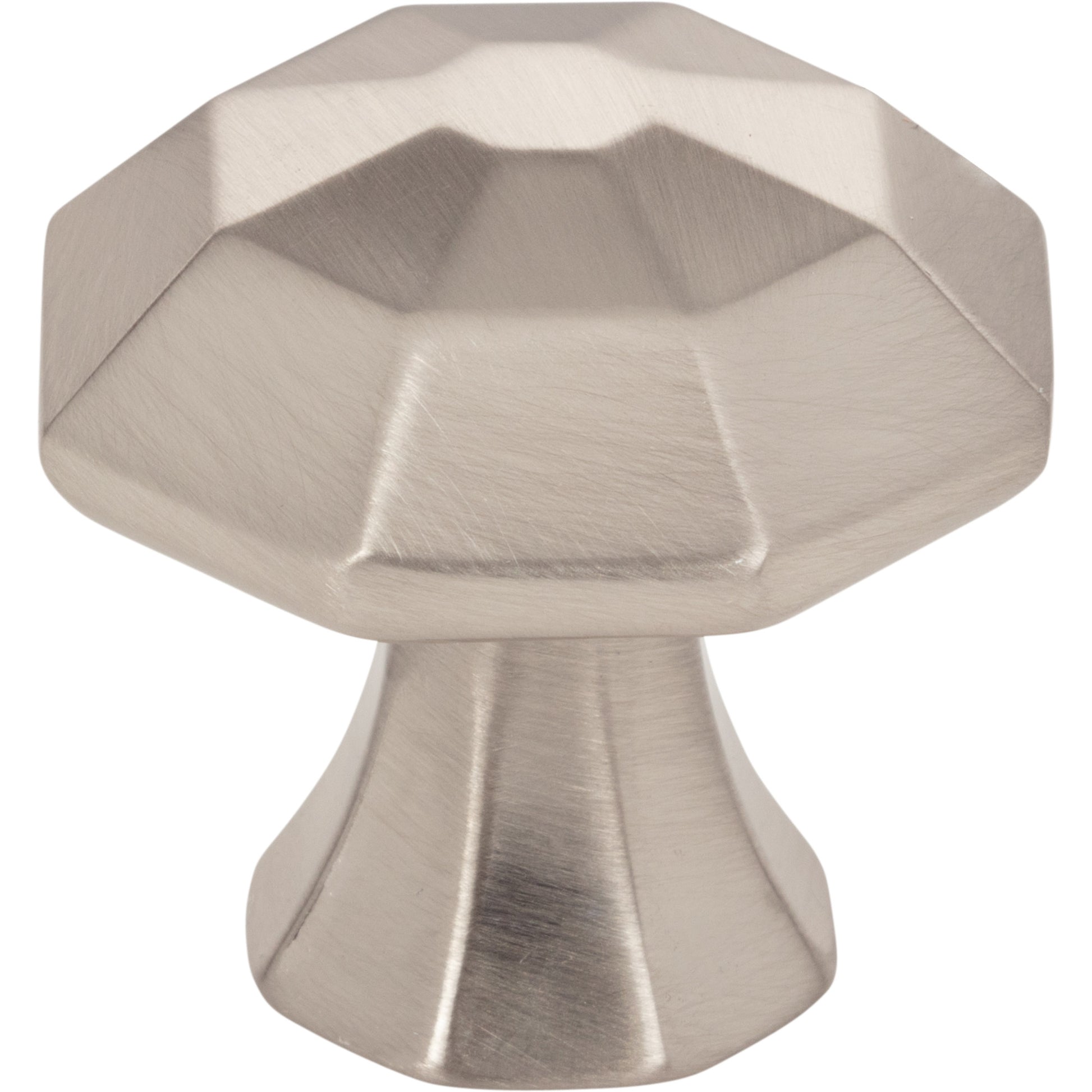 JEFFREY ALEXANDER 678SN Wheeler 1-1/4" Length Geometric Knob - Satin Nickel