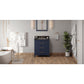 JEFFREY ALEXANDER VKITKAT30BLBGR 30" Hale Blue Katara Vanity, Black Granite Vanity Top, undermount rectangle bowl - Hale Blue