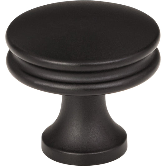 JEFFREY ALEXANDER 445MB Marie 1-1/4" Diameter Mushroom Knob - Matte Black